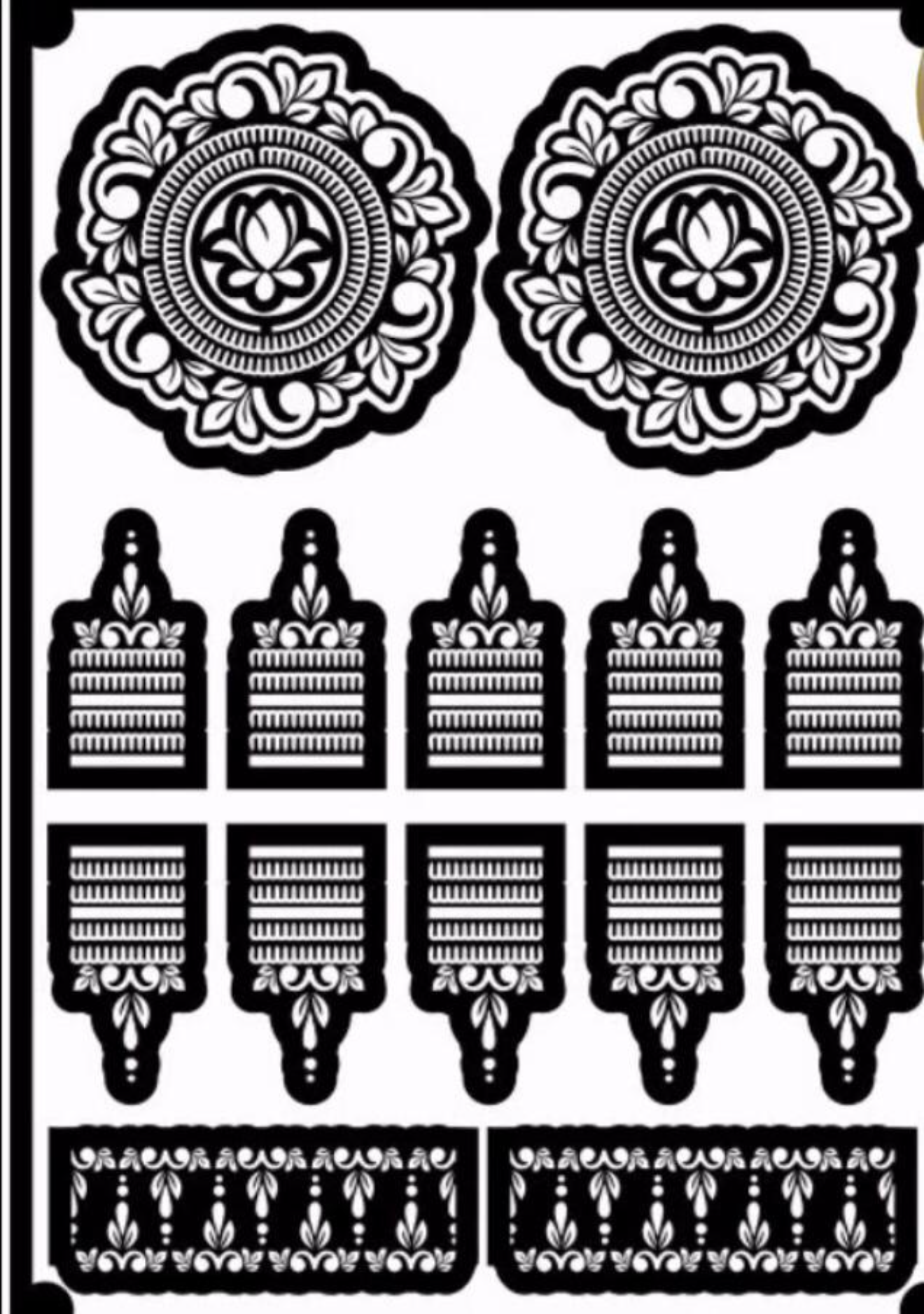 Stencils Mandala - Random design
