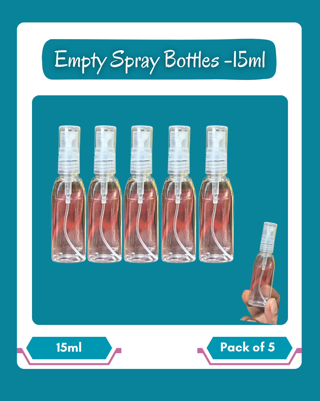 Empty spray bottle - pack of 5