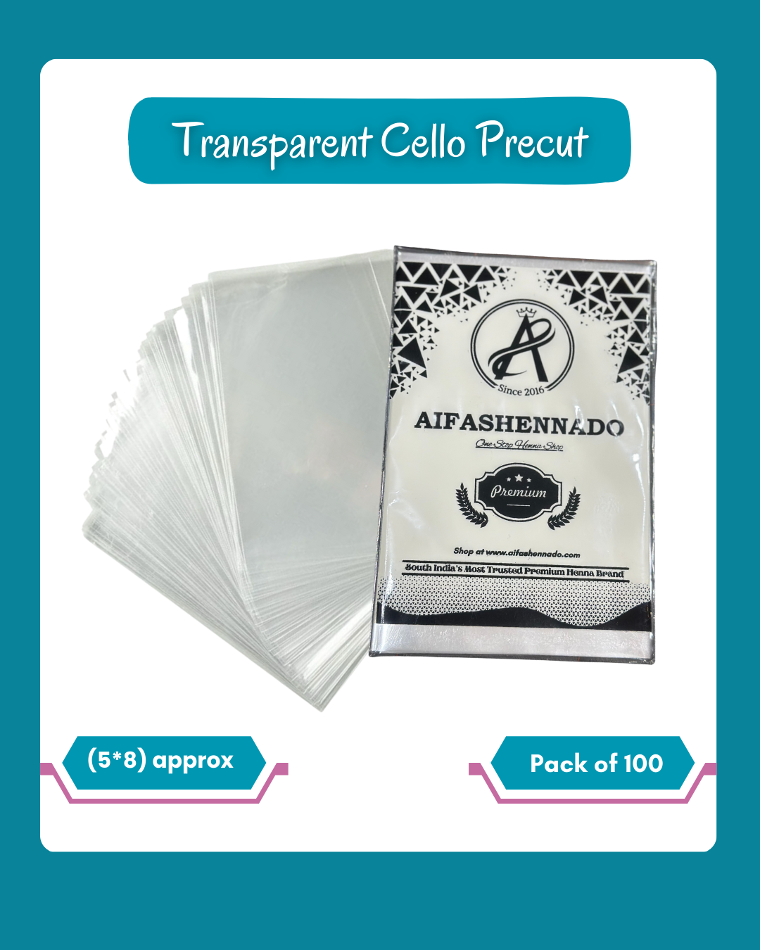 Precut Transparent -Pack of 100
