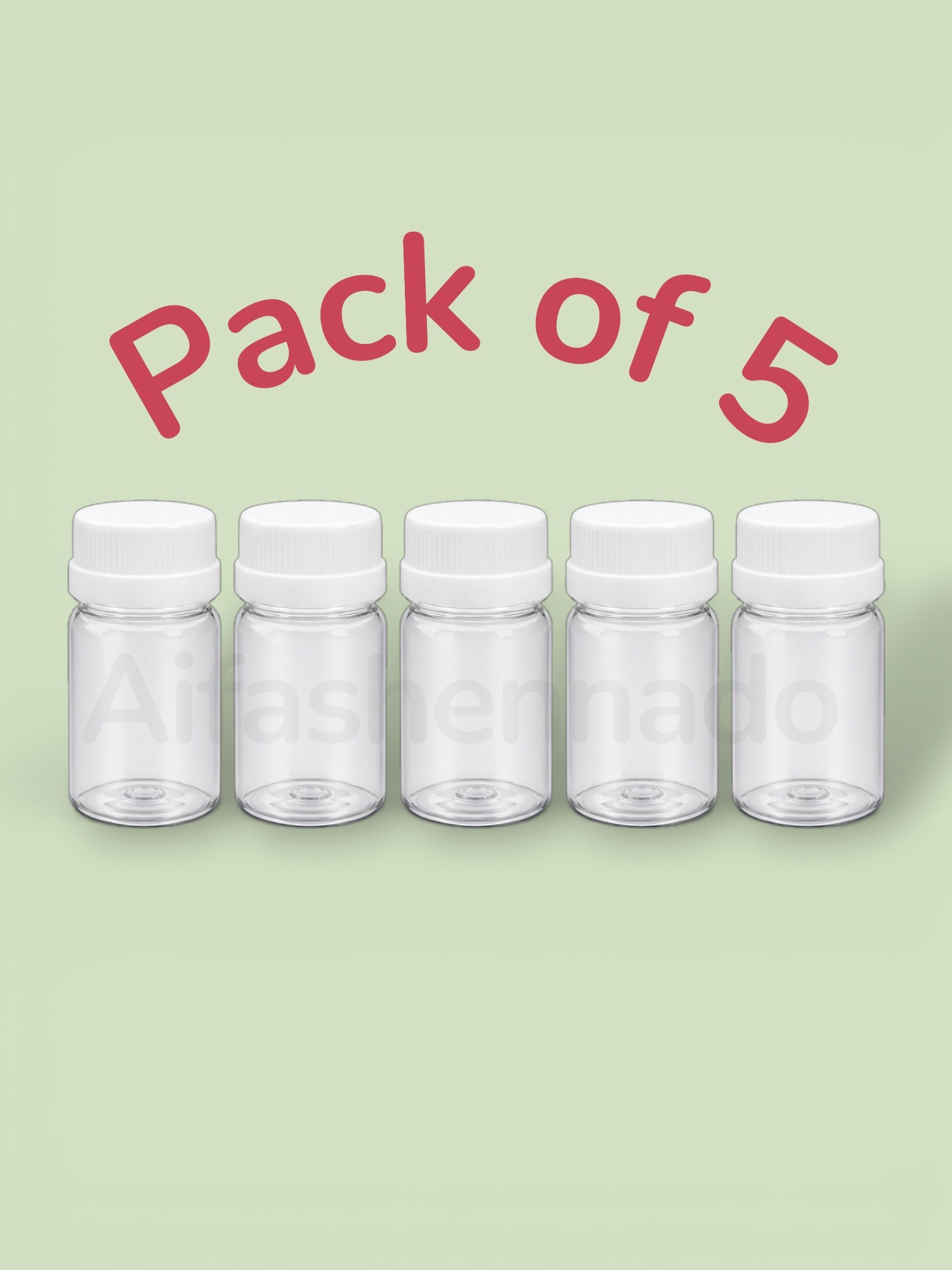 Empty Transparent 15ml Bottles (Pack of 5)