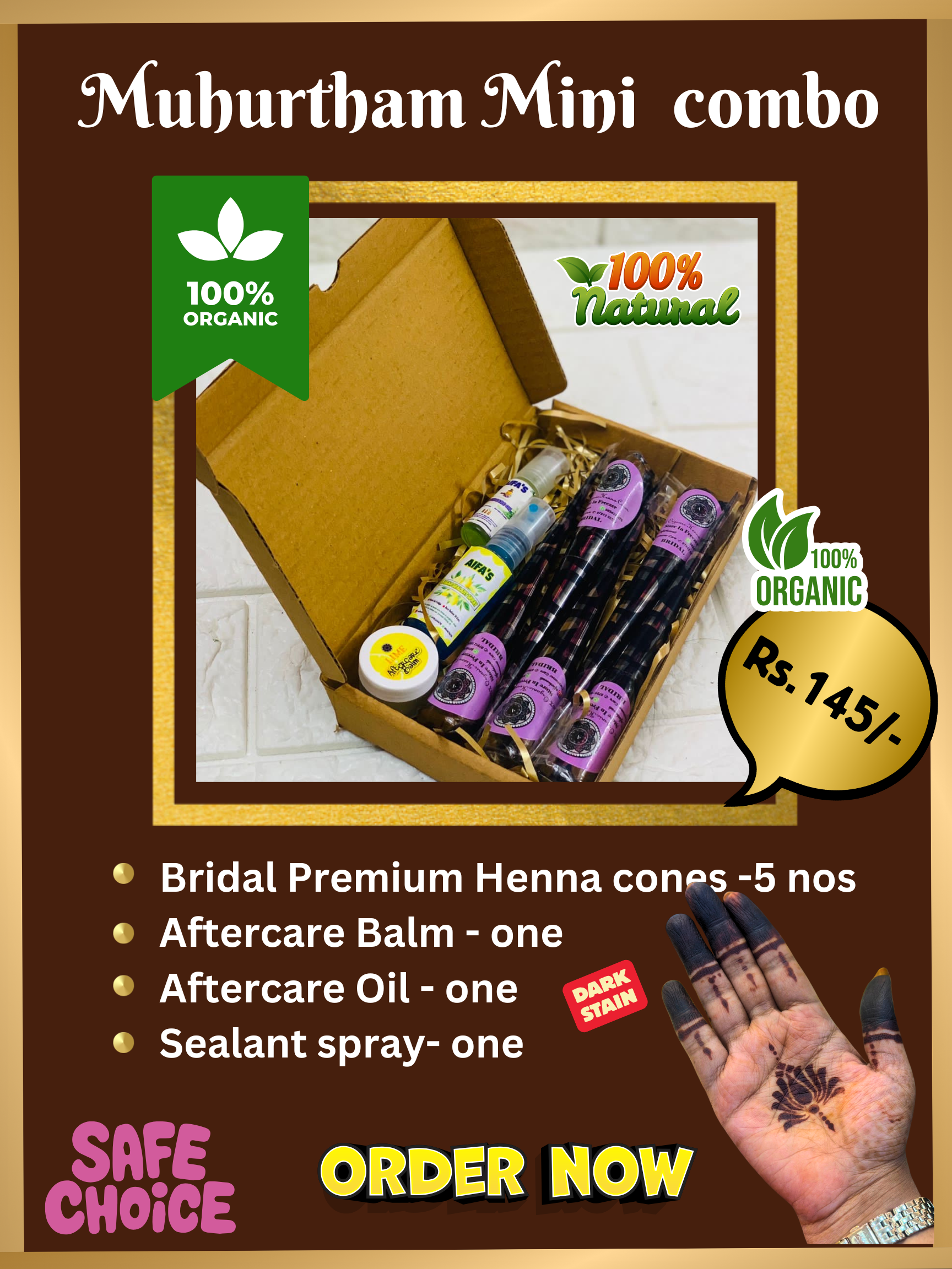 Bridal Henna Cones -Muhurtham mini combo
