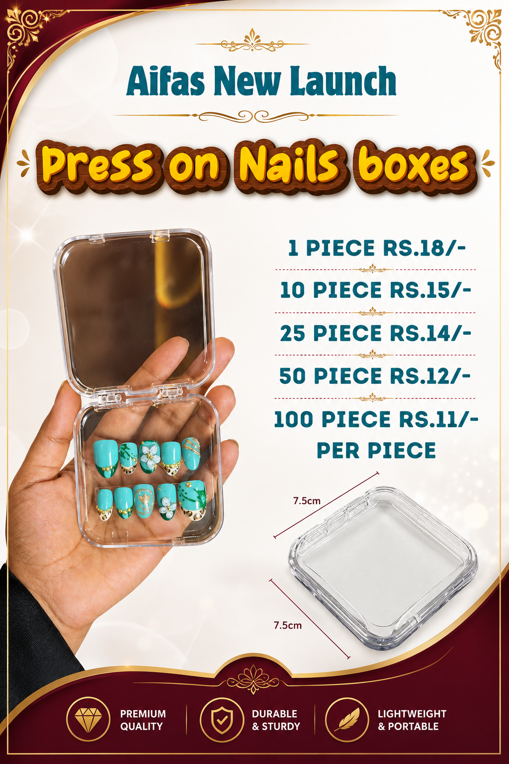 Press On nails Box Empty