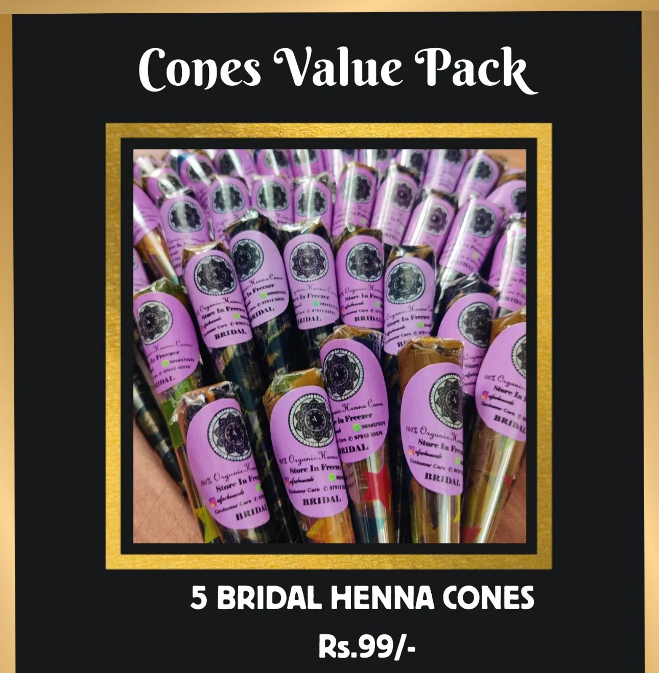Bridal Henna Cones- Value Pack